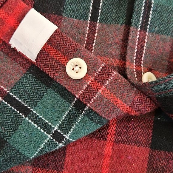 Free Planet Christmas Flannel Hoodie Men's Large Long Sleeve Button-Up EUC LN - Picture 8 of 16
